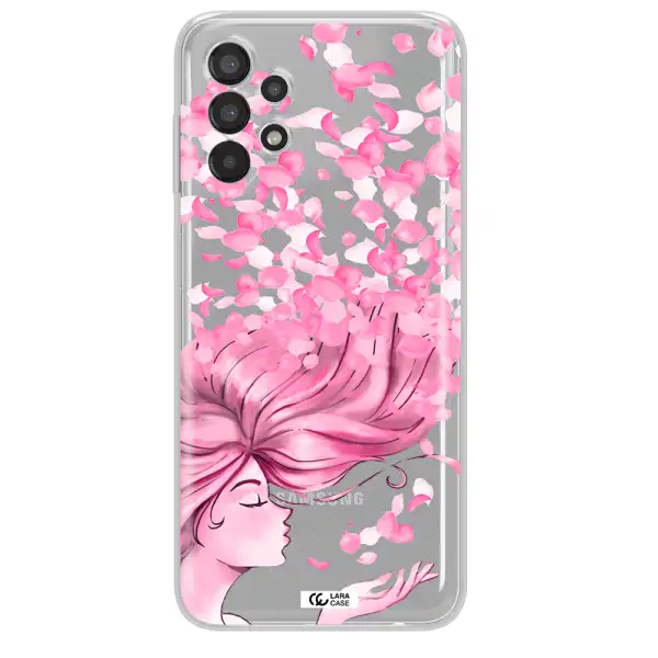 Sakura Leaves Hair Samsung A13 Clear TPU Case