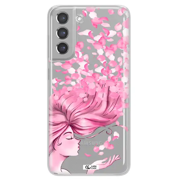Sakura Leaves Hair Samsung A21 Fe Clear TPU Case