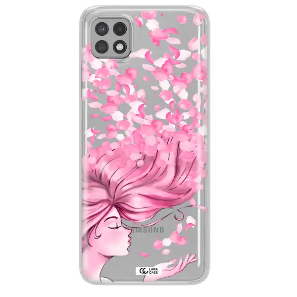 Sakura Leaves Hair Samsung A22 5g Clear TPU Case