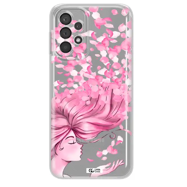 Sakura Leaves Hair Samsung A23 5G Clear Tpu Case
