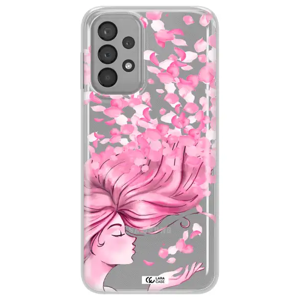 Sakura Leaves Hair Samsung A23 Clear TPU Case
