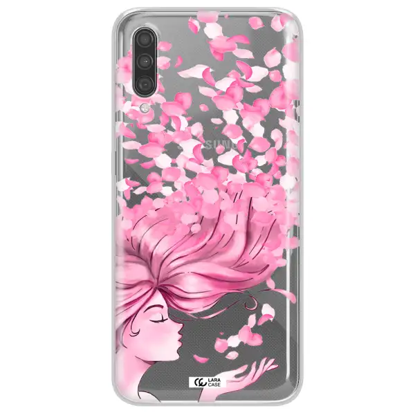 Sakura Leaves Hair Samsung A30S Clear TPU Case