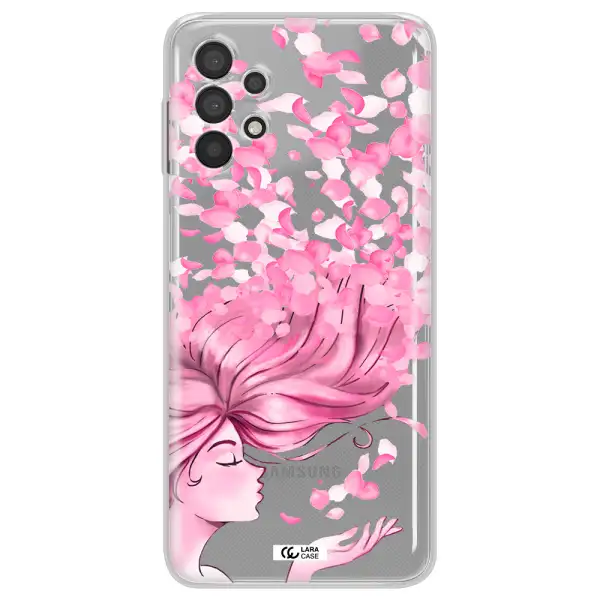 Sakura Leaves Hair Samsung A32 4G Clear Tpu Case