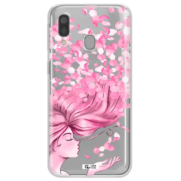 Sakura Leaves Hair Samsung A40 Clear TPU Case