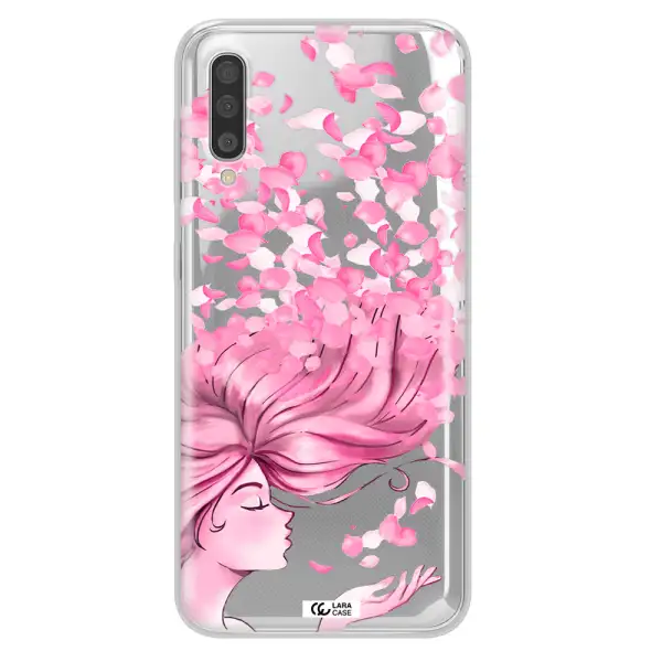 Sakura Leaves Hair Samsung A50 Clear TPU Case