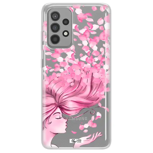 Sakura Leaves Hair Samsung A52 Clear TPU Case