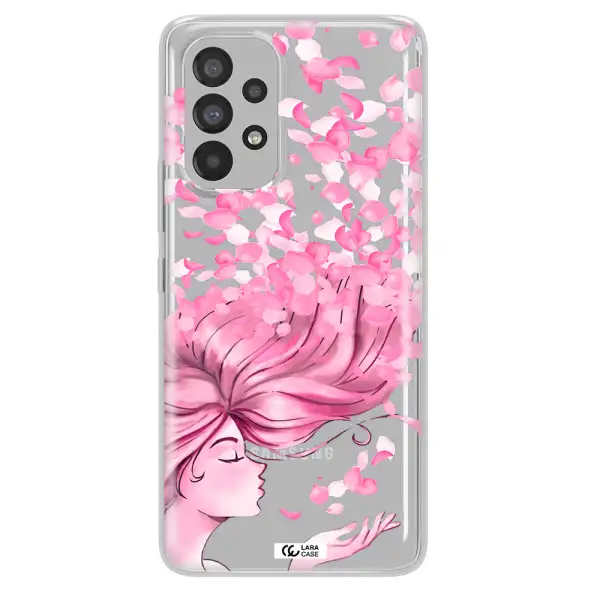 Sakura Leaves Hair Samsung A53 Clear TPU Case