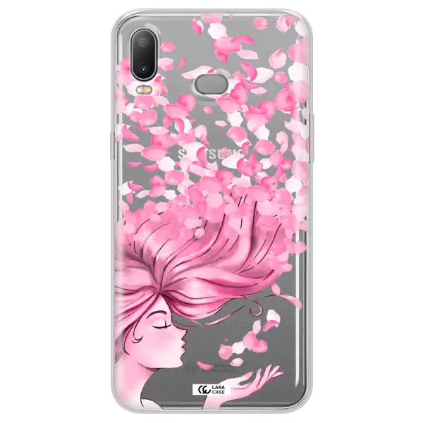 Sakura Leaves Hair Samsung A6S Clear TPU Case