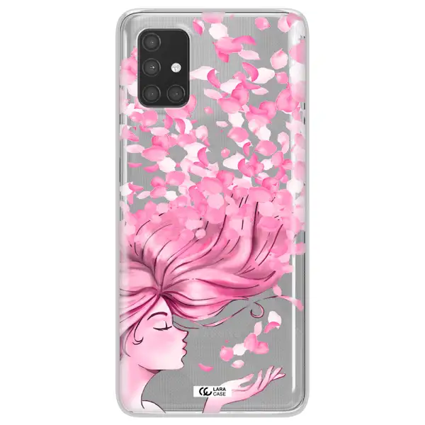 Sakura Leaves Hair Samsung A71 Clear TPU Case