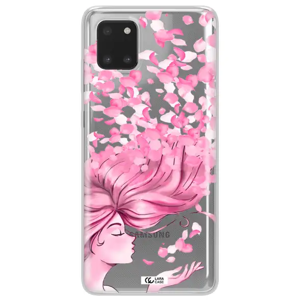 Sakura Leaves Hair Samsung A81 Clear TPU Case
