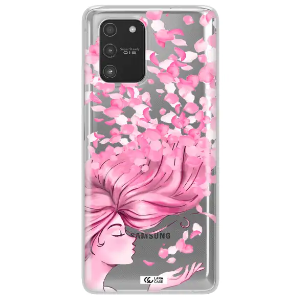 Sakura Leaves Hair Samsung A91 Clear TPU Case