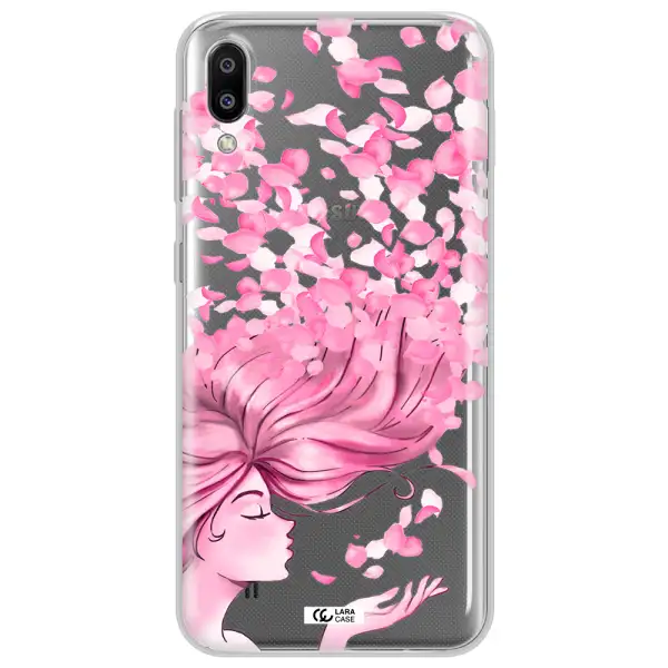 Sakura Leaves Hair Samsung M10 Clear TPU Case