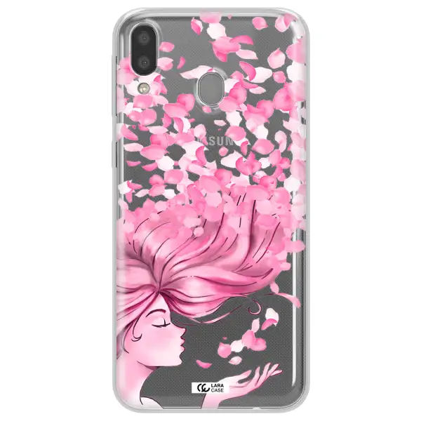 Sakura Leaves Hair Samsung M20 Clear TPU Case
