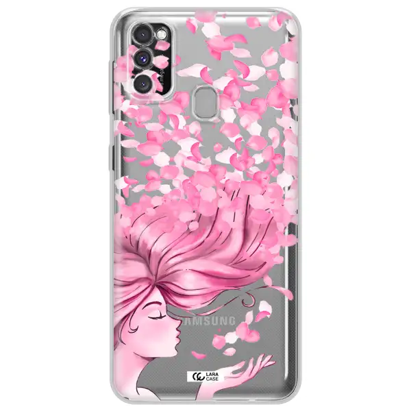 Sakura Leaves Hair Samsung M30S Clear TPU Case