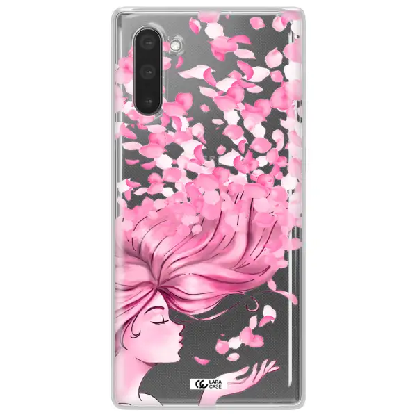 Sakura Leaves Hair Samsung Note 10 Clear TPU Case