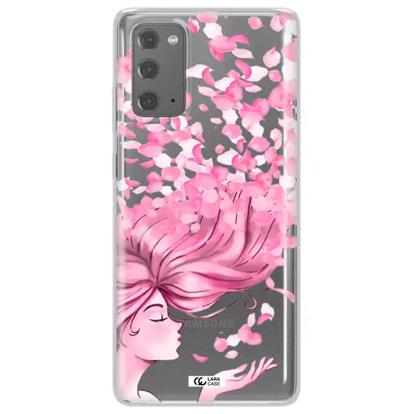 Sakura Leaves Hair Samsung Note 20 Clear TPU Case
