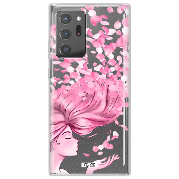Sakura Leaves Hair Samsung Note 20 Ultra Clear TPU Case