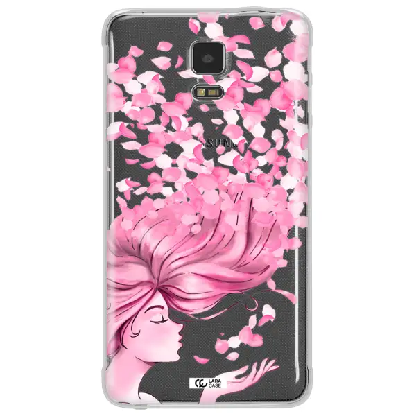 Sakura Leaves Hair Samsung Note 4 Clear TPU Case