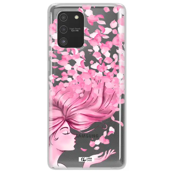 Sakura Leaves Hair Samsung S10 Lite Clear TPU Case