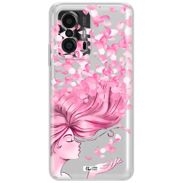 Sakura Leaves Hair Xiaomi 11T Clear Tpu Case
