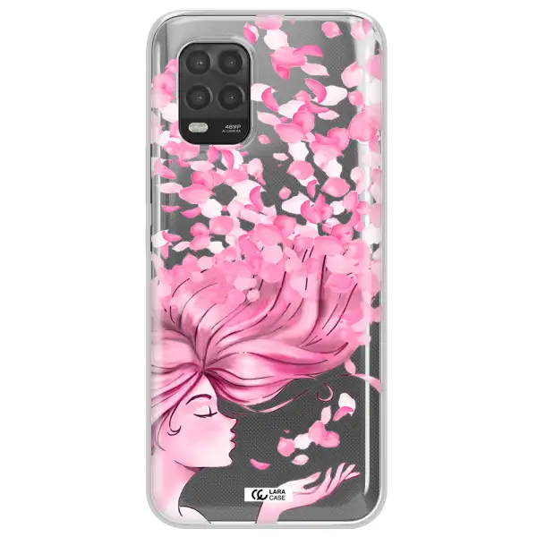 Sakura Leaves Hair Xiaomi Mi 10 Lite Clear TPU Case