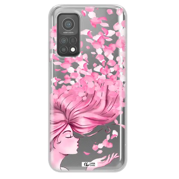 Sakura Leaves Hair Xiaomi Mi 10 T Pro Clear TPU Case