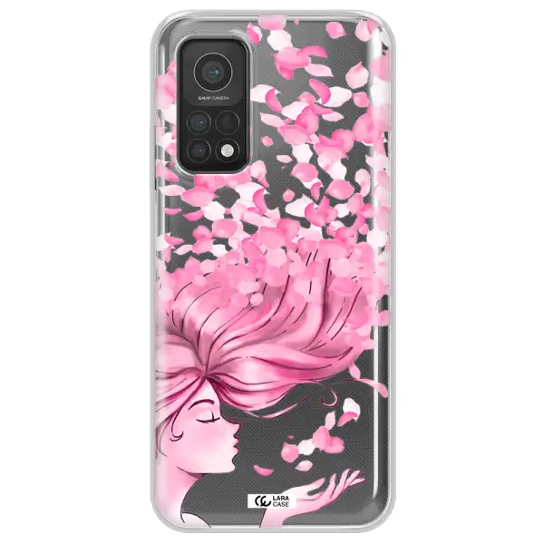 Sakura Leaves Hair Xiaomi Mi 10T Clear TPU Case