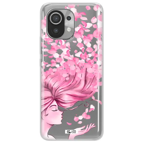 Sakura Leaves Hair Xiaomi Mi 11 Clear TPU Case