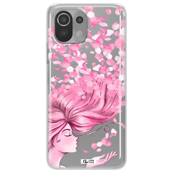 Sakura Leaves Hair Xiaomi Mi 11 Lite Clear TPU Case