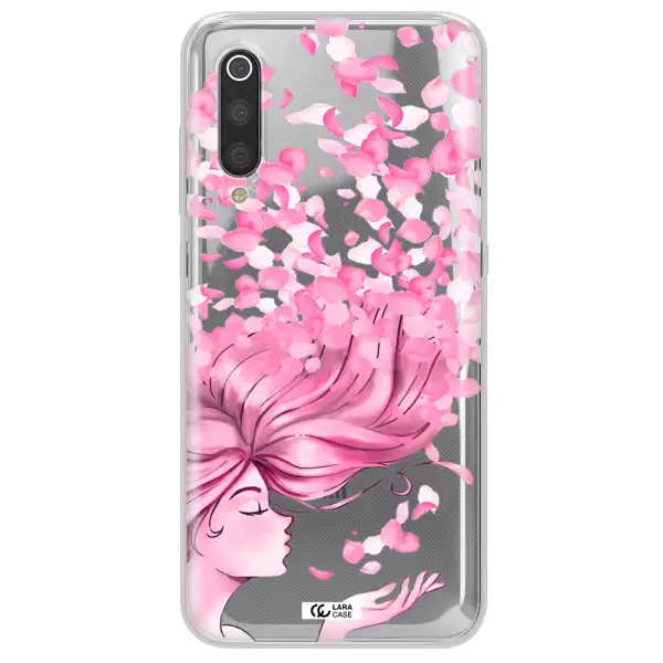 Sakura Leaves Hair Xiaomi Mi 9 Clear TPU Case