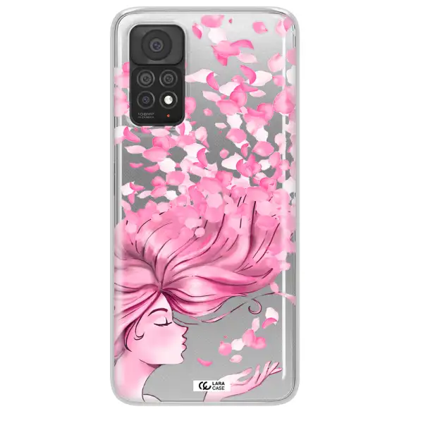 Sakura Leaves Hair Xiaomi Note 11 Pro Clear TPU Case