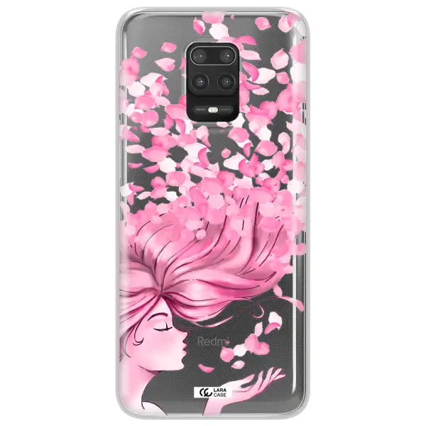 Sakura Leaves Hair Xiaomi Note 9S Clear TPU Case