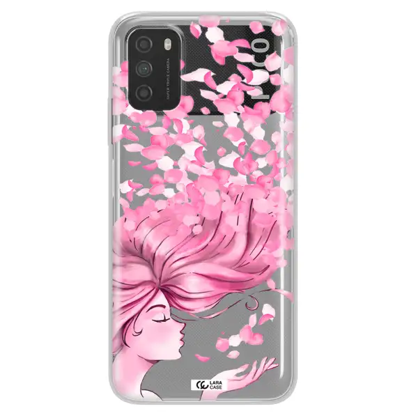Sakura Leaves Hair Xiaomi Poco M3 Clear TPU Case