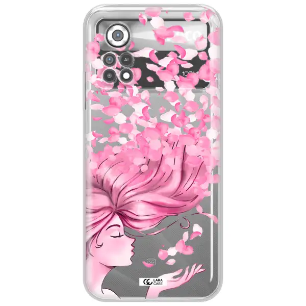 Sakura Leaves Hair Xiaomi Poco X4 Pro Clear TPU Case