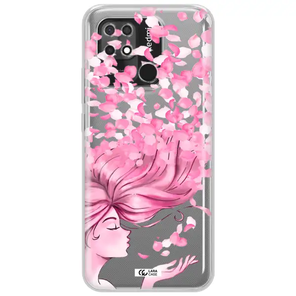 Sakura Leaves Hair Xiaomi Redmi 10C Clear TPU Case