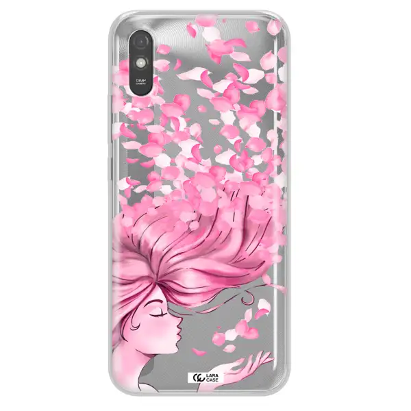 Sakura Leaves Hair Xiaomi Redmi 9A Clear TPU Case