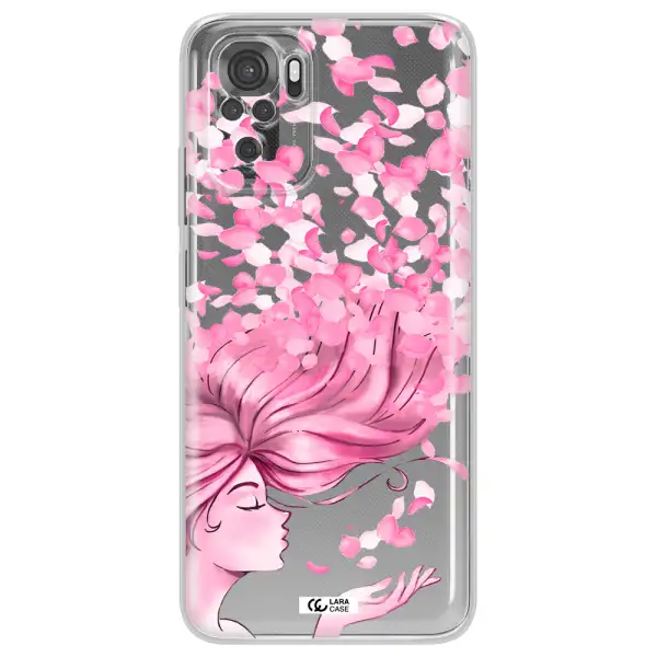 Sakura Leaves Hair Xiaomi Redmi Note 10S Clear Tpu Case