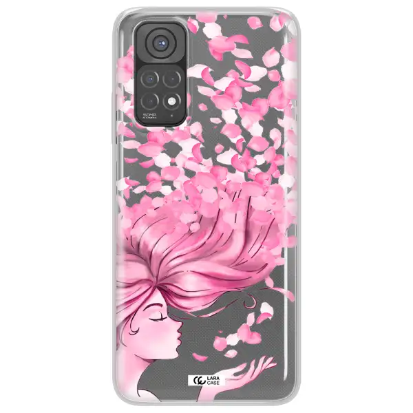 Sakura Leaves Hair Xiaomi Redmi Note 11 Clear TPU Case