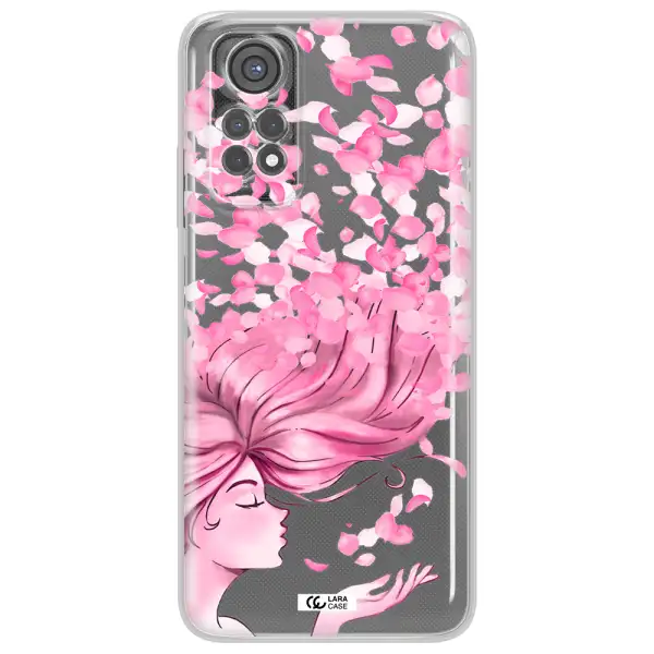 Sakura Leaves Hair Xiaomi Redmi Note 11S Clear Tpu Case