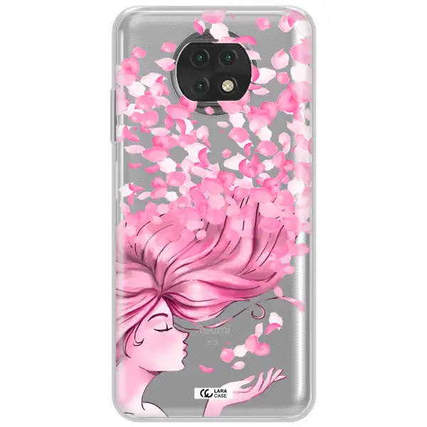 Sakura Leaves Hair Xiaomi Redmi Note 9T Clear Tpu Case