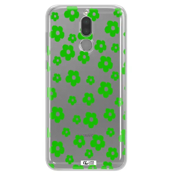 Five Petal Green Flower Huawei Mate 10 Lite Clear TPU Case