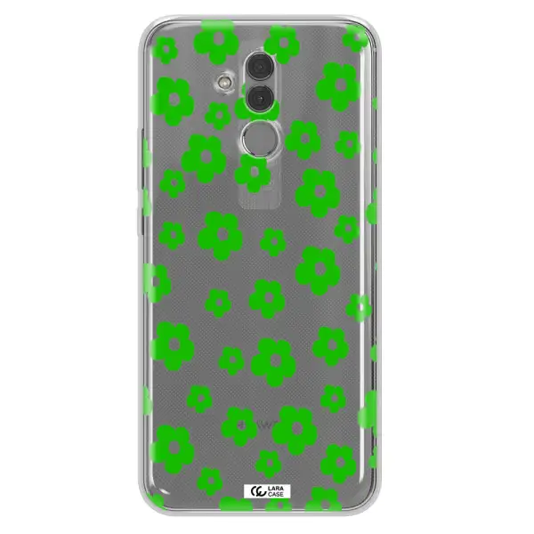 Five Petal Green Flower Huawei Mate 20 Lite Clear TPU Case