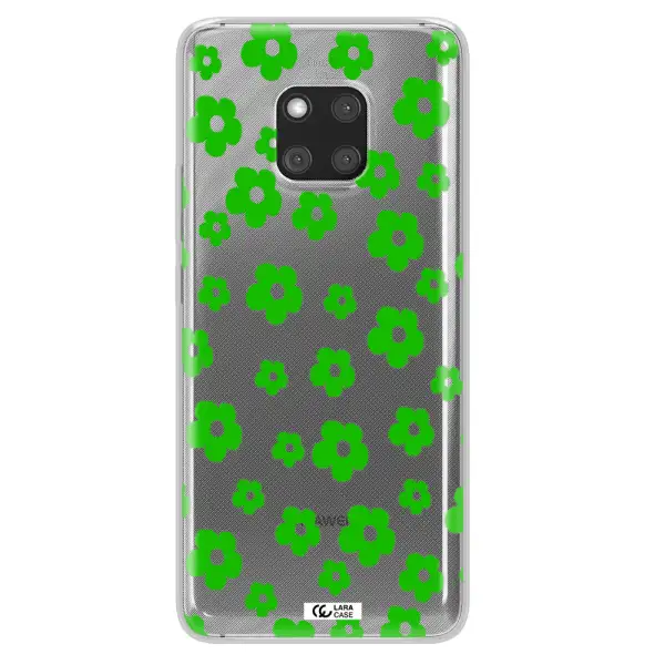 Five Petal Green Flower Huawei Mate 20 Pro Clear TPU Case