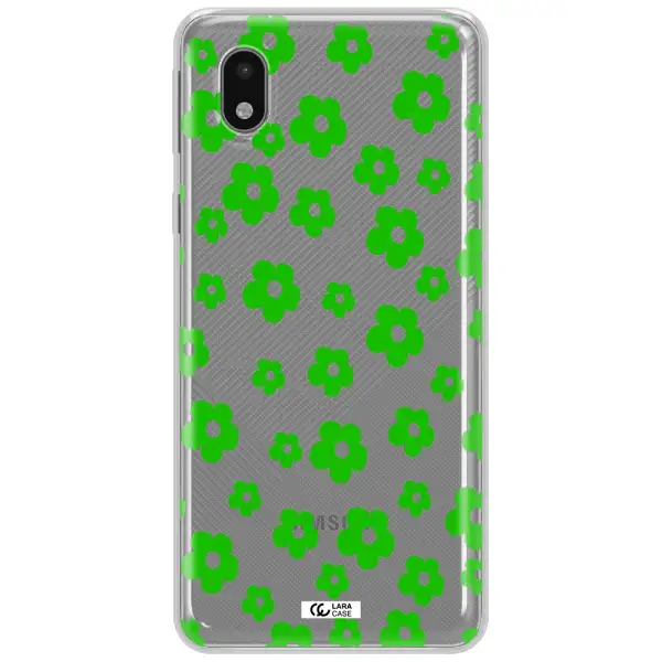 Five Petal Green Flower Samsung A01 Core Clear Tpu Case