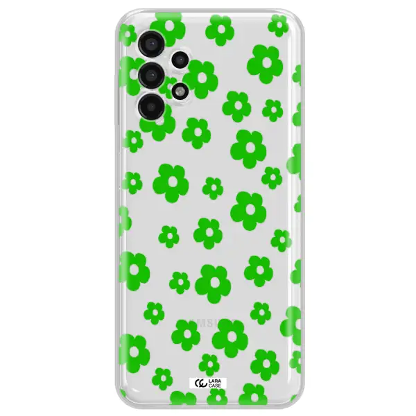 Five Petal Green Flower Samsung A13 4g Clear TPU Case