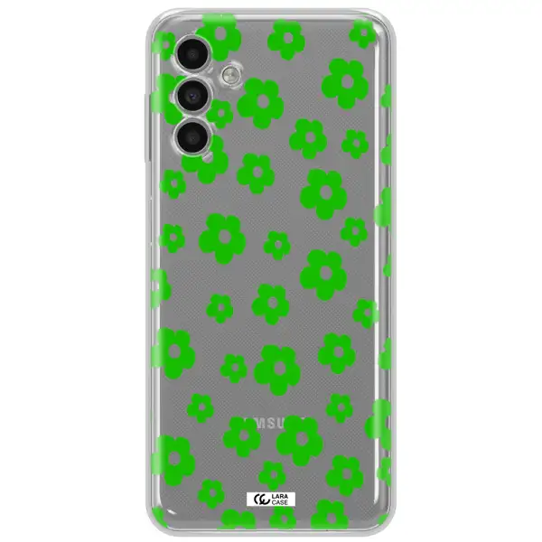 Five Petal Green Flower Samsung A13 5G Clear Tpu Case