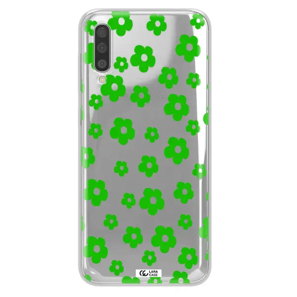 Five Petal Green Flower Samsung A50S Clear Tpu Case