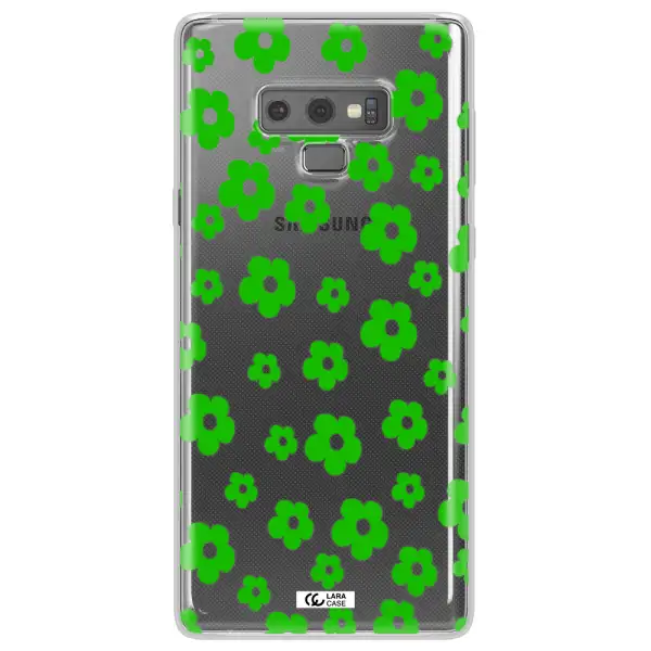 Five Petal Green Flower Samsung Note 9 Clear TPU Case