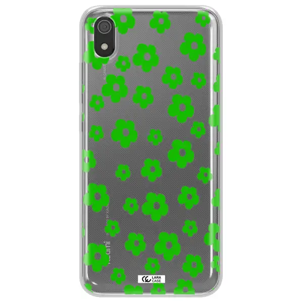 Five Petal Green Flower Xiaomi Redmi 7A Clear TPU Case
