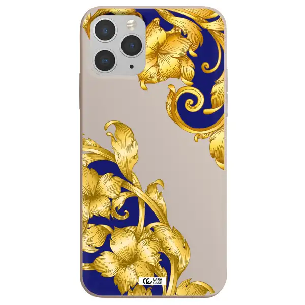 Golden Baroque Apple iPhone 11 pro max Silicone Stone Case